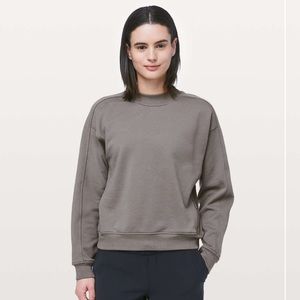 Lululemon Chill On Pullover - Carbon Dust size 8